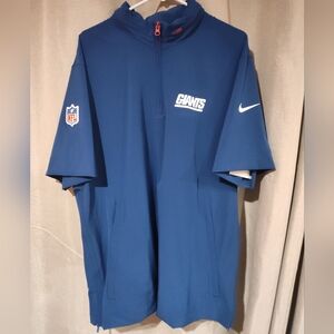 Nike NY Giants Men 1/4 Zip Pullover Hoodie Lightweight FQ9559 495 No Tag Sz L